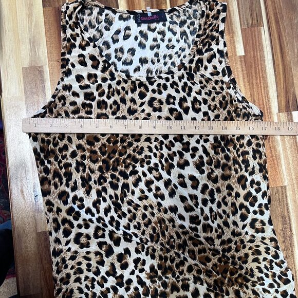 Leopard Print Sleeveless Womens Top By Rampage L Polyester Blend Lightweight & S - Picture 6 of 7